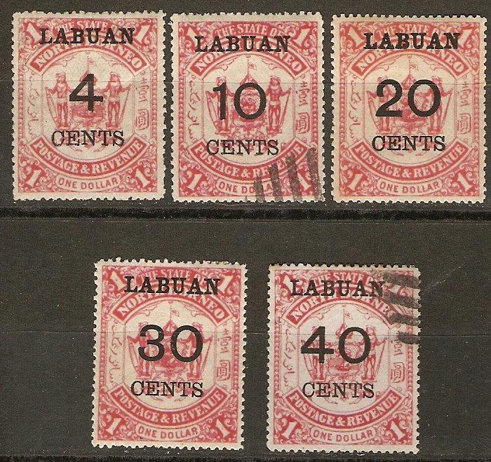 Labuan 58-62 SG 75-79 M/U VF 1895 SCV $109.50