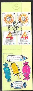 SINGAPORE SGSB31 1997 GREETINGS STSMMPS -ADHESIVE BOOKLET FINE USED