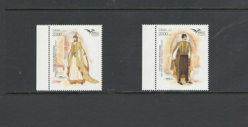 LEBANON: #03--2019 NEW ISSUE /**TRADITIONAL COSTUMES** / Set of 2 / MNH