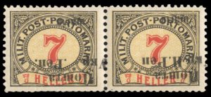 Western Ukraine #35 Cat$80+, 1919 7sh on 7h black, red and yellow, overprint ...