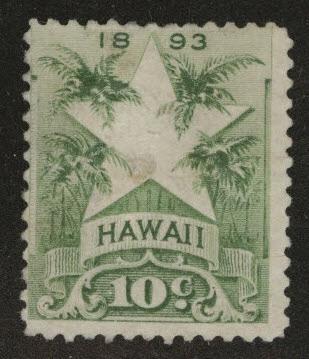 HAWAII Scott 77 Star and Palms stamp 1894 MH*