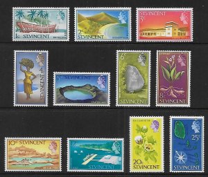 St. Vincent Scott 226-236 Scenes Short set to 25c MNH