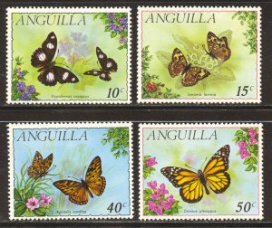 Anguilla Scott 123-26 Unused/Mint OG - 1971 Butterflies Set - SCV $9.00