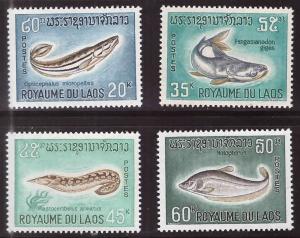 LAOS Scott 148-151  MNH**  Fish set CV $9