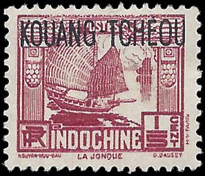 France Offices in China Kouang Tcheou 1937 #100 Mint H