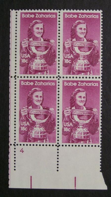 PB 1932 MNH 18c Babe Zaharias  # 4 (2488)