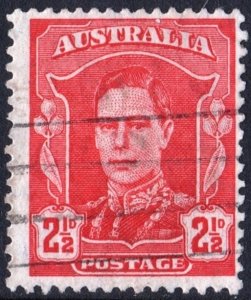 Australia SC#194 2½d King George VI Single (1942) Used