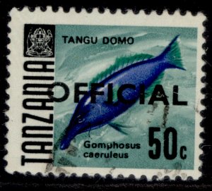 TANZANIA QEII SG O25a, 1967 50c GLAZED PAPER, FINE USED.