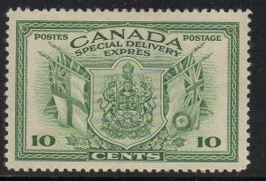 Canada Sc  E10 1942 10c Flags  special delivery stamp mint