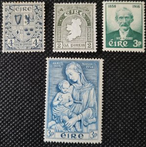 Ireland,1922-56, remnant sets, #68,71(MNG)151(MH)165(MNH),SCV$8.80