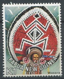 Papua New Guinea Sc#456 MNH, 1k multi, Headdresses Definitives (1977)