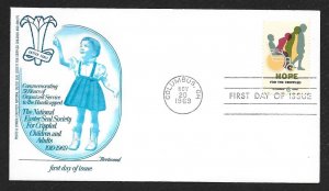 UNITED STATES FDC 6¢ Hope for the Crippled 1969 Fleetwood