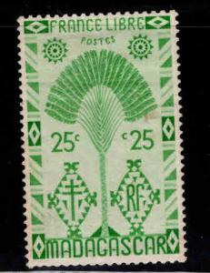 Madagascar Malagasy Scott 243MH* Traveler's Palm tree 1943