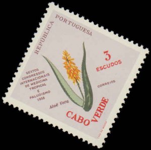 Cape Verde #302, Complete Set, 1958, Plants, Medical, Hinged