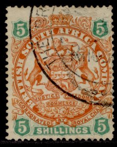 RHODESIA QV SG49, 5s chestnut & emerald, USED. Cat £16.