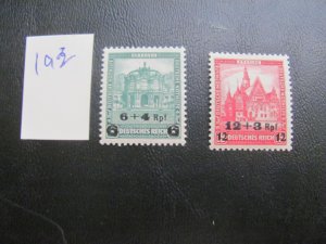 Germany 1932 MNH SC B42-43 SET  XF 58 EUROS (193)