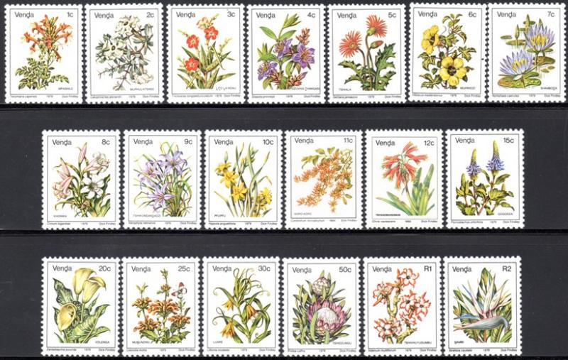 Venda - 1979 Flowers Set MNH** SG 5-21 & 14b & 14c
