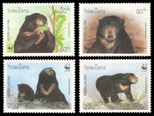 Laos 1994 WWF Scott #1174-1177 Mint Never Hinged