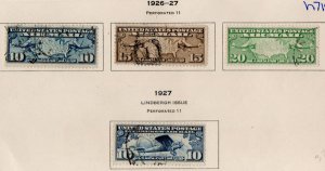 US #C7 C8 C9 C10 F/VF used set on pages, very nice!