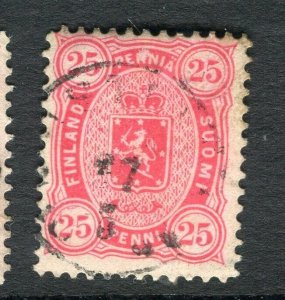 FINLAND; 1875-81 classic Helsingfors print issue used Shade of 25p.