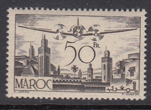 French Morocco C33 Airplane mnh