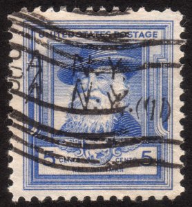 1940, US 5c, Walt Whitman, Used, Sc 867