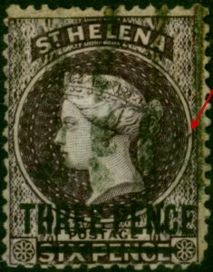 St Helena 1868 3d Deep Dull Purple SG11Var 'Plate Flaw' Fine Used