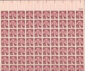 US Stamp - 1959 Ephraim McDowell - 70 Stamp Sheet -   #1138