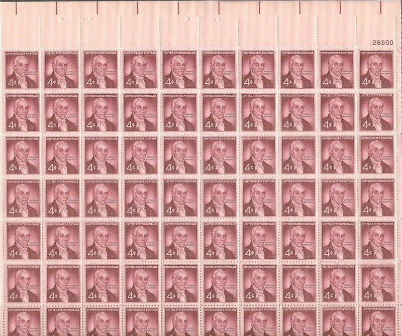 US Stamp - 1959 Ephraim McDowell - 70 Stamp Sheet -   #1138