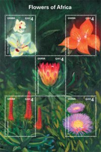 Ghana 2014 - Wood Iris Orchids of Africa - Sheet of 4 stamps - Scott #2779 - MNH