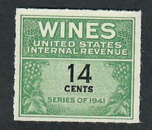 RE126 Wine Revenue Stamp Mint NGAI