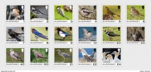 2021 Definitives - Guernsey Birds