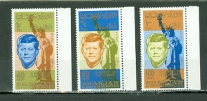 SHARJAH 1964 KENNEDY-AIR  #C25-27  SET MNH...$5.00