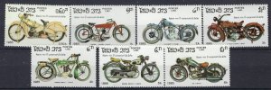 Laos 620-26 MNH 1985 Motorcycles (an7947a)