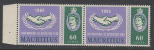 MAURITIUS SG335v6 1965 60c ICY SHOWING BROKEN Y IN YEAR MNH