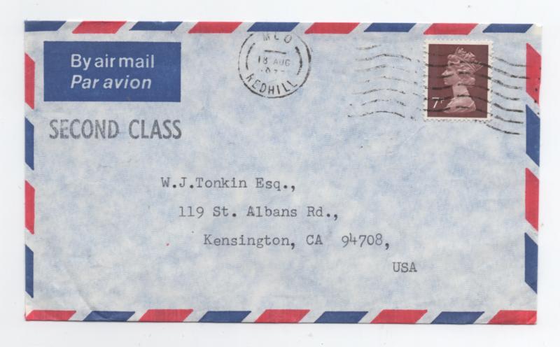 Great Britain Scott# MH61 used on cover to U.S.A.
