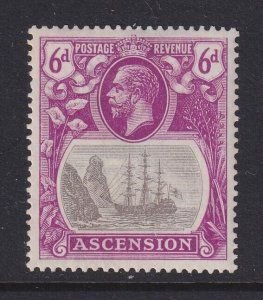 ASCENSION ISLAND  17  KGV  6¢  SINGLE  MVLH  SHERWOOD STAMP