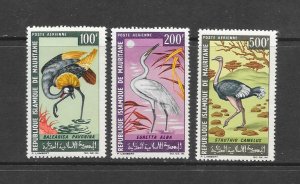 BIRDS - MAURITANIA #C60-62  MNH