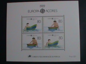 ​PORTUGAL-ACORES 1989-SC#382  EUROPA 89-CHILDREN TOYS MNH S/S SHEET VERY FINE