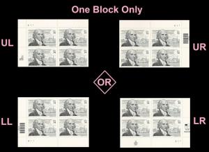 US 3545 James Madison 34c plate block 4 MNH 2001