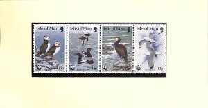 Isle of Man WWF World Wild Fund for Nature MNH stamps Cormorant Puffin birds