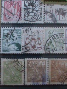 BRAZIL STAMP:1941-VERY OLD 22 DIFFERENT IN 2 SETS. OLD CITY & WORKERS USED #M