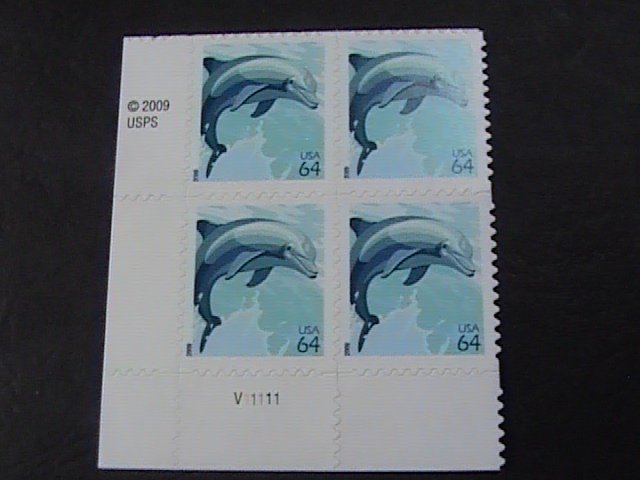 US # 4388-MINT/NEVER HINGED--LL--PLATE # BLOCK OF 4--DOLPHIN--2009