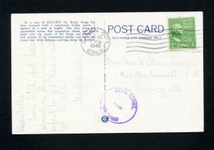 # 804 on Picture Post Card Royal Gorge Bridge, Royal Gorge, CO, DPO - 8-15-1940