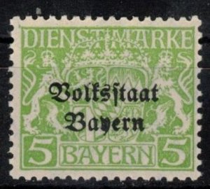 Bavaria - Scott O21 MNH
