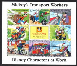 St. Vincent Grenadines-Disney Mickey's Transport VFNH 8 Stam