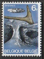 1968 Belgium - Sc 702 - used VF - Neolithic cave and artifacts