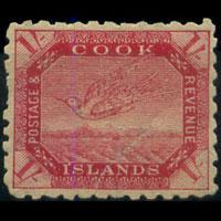 COOK IS. 1898 - Scott# 24 Wrybill 1s LH gum faults