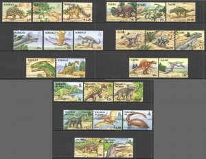 B0940 2006 Kiribati Nauru Solomon Islands Prehistoric Animals Dinosaurs 3Set Mnh