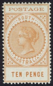 SOUTH AUSTRALIA 1902 QV THIN POSTAGE 10D